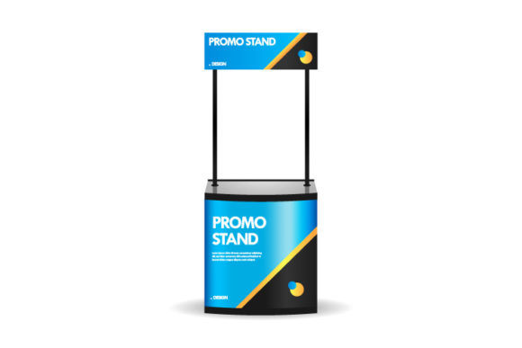 Booth Stand Mockup Design Isolated: Graphics & Product Mockups