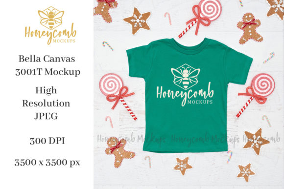 Christmas Bella Canvas 3001T Mockup: Graphics for Christmas Amp
