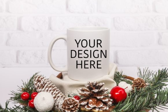 Christmas Coffee Mug Mockup 11 Oz Graphics