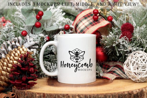 Christmas Mug Mockup, 11oz White Mug – Graphics and Mugs Amp