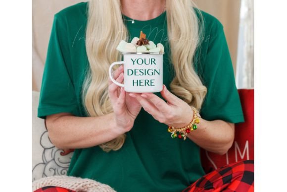 Enamel Mug Christmas Mockup Graphics and Mugs Amp