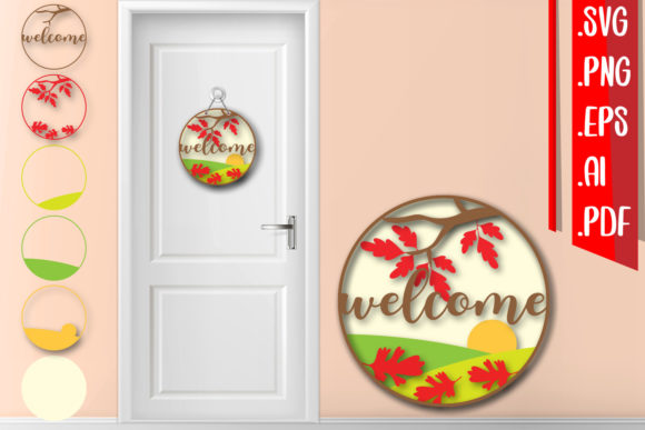 Fall Layered Door Sign 8: Graphics for Crafts & Small Business Branding