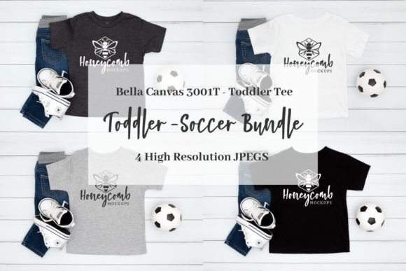 Kids Soccer Mockup Bundle, BC3001T: Graphics for Baby Amp