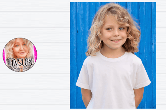 Little Boy Kid Child White Shirt Mockup
