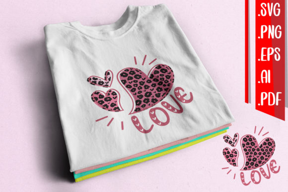 Love Leopard Pattern Graphics for Crafts