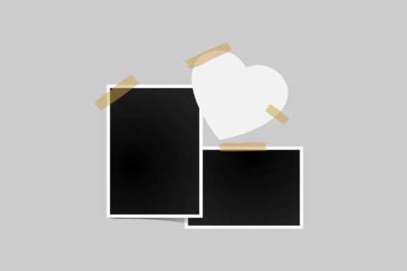 Minimalist Mood Board Photo Frame Mockup: Graphics for Creative Publishing
