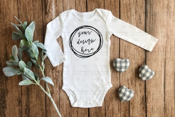 Mockup - Adorable Baby Onesie Mockup