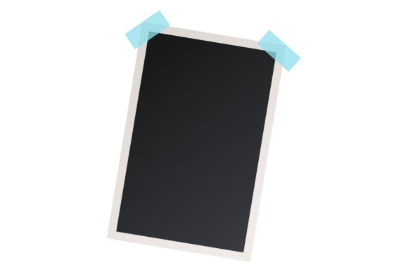 Photography Card Mockup. Realistic Blank