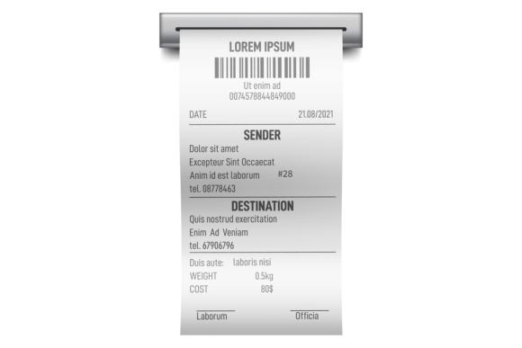Printed Sale Checkout Receipt Mockup. Re: Graphics & Illustrations