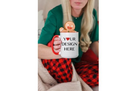 Red Accent Christmas Mug Mockup 15 Oz Graphics Mugs Amp