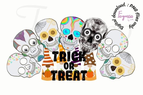 Sugar Skull Halloween Sublimation Design