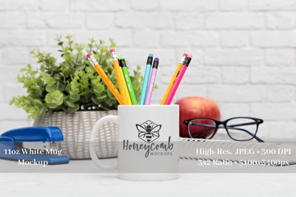 Teacher 11oz White Mug Mockup, JPEG