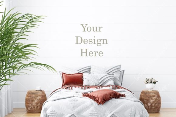 Wall Mockup Bedroom jpg - 550