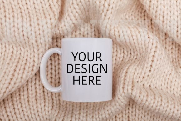 Winter Mug Mockup Coffee Cup Mock Up Graphics Mugs Amp